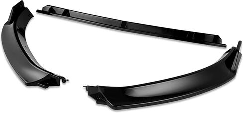 DNA Motoring 3PCS Lip الأمامي المصد مع مثبتات رأسية متوافقة مع 18-21 VW Golf باستثناء GTI/R/R-Line ، Black Black ، 2-PU-518-PBK in Kuwait