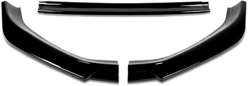 DNA Motoring 3PCS Lip الأمامي المصد مع مثبتات رأسية متوافقة مع 18-21 VW Golf باستثناء GTI/R/R-Line ، Black Black ، 2-PU-518-PBK in Kuwait