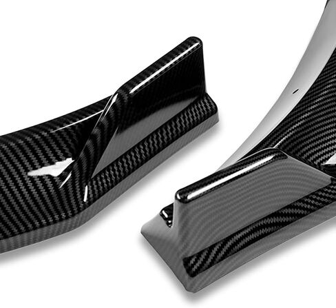 DNA Motoring 3PCS Lip الأمامي المصد مع مثبتات رأسية متوافقة مع 18-21 VW Golf باستثناء GTI/R/R-Line ، Black Black ، 2-PU-518-PBK in Kuwait