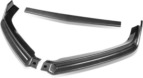 DNA Motoring 3PCS Lip الأمامي المصد مع مثبتات رأسية متوافقة مع 18-21 VW Golf باستثناء GTI/R/R-Line ، Black Black ، 2-PU-518-PBK in Kuwait