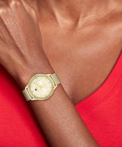 Tommy Hilfiger Women's Women Watch Multi-Function Watch مع Dial Gold Gold (Model: 1782655) in Saudi Arabia