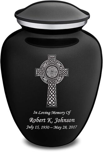 Geturns Embrace Adult Personalized Celtic Cross Cremation Urns for Human Ashes I Large Green Funeral Urn for Men and Women I 200 lbs in Saudi Arabia