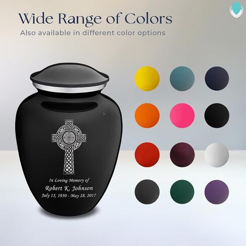 Geturns Embrace Adult Personalized Celtic Cross Cremation Urns for Human Ashes I Large Green Funeral Urn for Men and Women I 200 lbs in Saudi Arabia