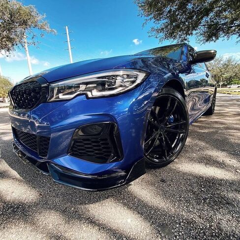 Front Bumper Lip for 2019 2020 2022 BMW 3 Series G20 G28 M Sport Gloss Black ABS Plastic 3 PCS Front Lip Spoiler Splitter in Saudi Arabia