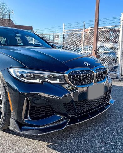 Front Bumper Lip for 2019 2020 2022 BMW 3 Series G20 G28 M Sport Gloss Black ABS Plastic 3 PCS Front Lip Spoiler Splitter in Saudi Arabia