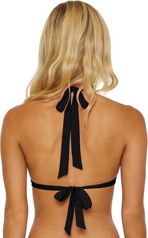 Women's Belmore Beaded Halter Bikini Top, Adjustable, Tie Back, Swimwear Separates in Kuwait