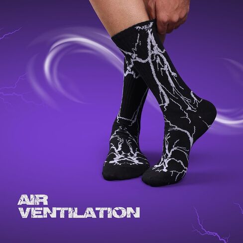 Pure Cottn 5 Pair Socks Soft Fabric, Unique Pattern, High Ankle, Full-Length Comfortable For Men & Women Stretchable Free Size Anti Odur Sweat Free Anti Slip in Saudi Arabia