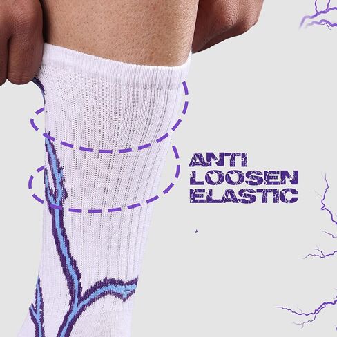 Pure Cottn 5 Pair Socks Soft Fabric, Unique Pattern, High Ankle, Full-Length Comfortable For Men & Women Stretchable Free Size Anti Odur Sweat Free Anti Slip in Saudi Arabia