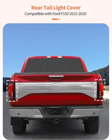 Side Tail Light Housing Cover (Left & Right) Compatible with Ford F150 2015 2016 2017 2018 2019 2020,ABS Bright Tail Light Covers Trim Panel 2 PCS Chrome in Saudi Arabia