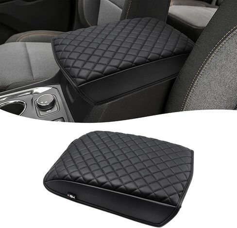 KBH Center Console Armrest Cover for 2018-2023 Chevy Traverse, Vinyl Leather, Middle Console Lid Protector Cushion Pad, Anti-Scratch, Black in Saudi Arabia