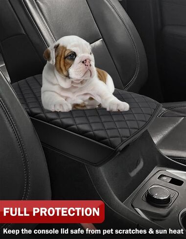 KBH Center Console Armrest Cover for 2018-2023 Chevy Traverse, Vinyl Leather, Middle Console Lid Protector Cushion Pad, Anti-Scratch, Black in Saudi Arabia