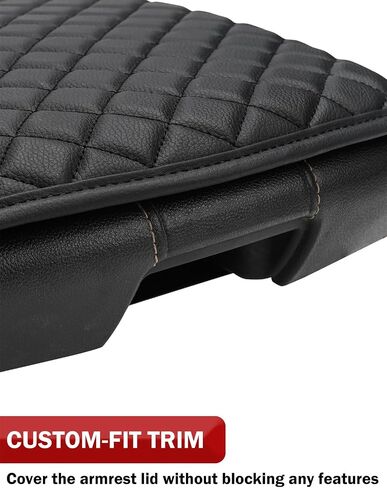 KBH Center Console Armrest Cover for 2018-2023 Chevy Traverse, Vinyl Leather, Middle Console Lid Protector Cushion Pad, Anti-Scratch, Black in Saudi Arabia