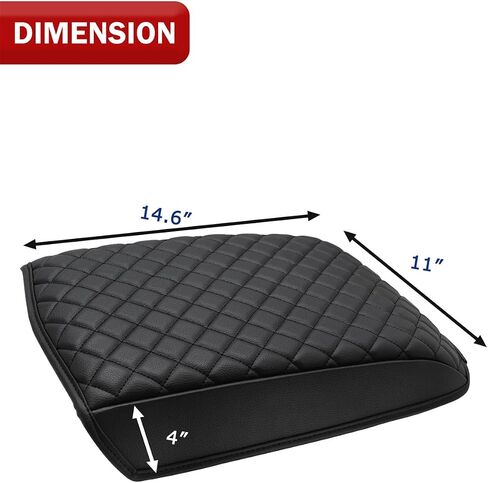 KBH Center Console Armrest Cover for 2018-2023 Chevy Traverse, Vinyl Leather, Middle Console Lid Protector Cushion Pad, Anti-Scratch, Black in Saudi Arabia