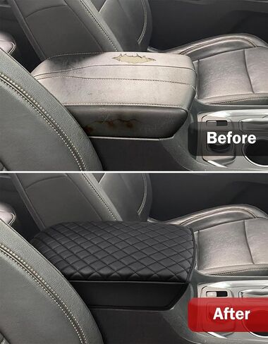 KBH Center Console Armrest Cover for 2018-2023 Chevy Traverse, Vinyl Leather, Middle Console Lid Protector Cushion Pad, Anti-Scratch, Black in Saudi Arabia