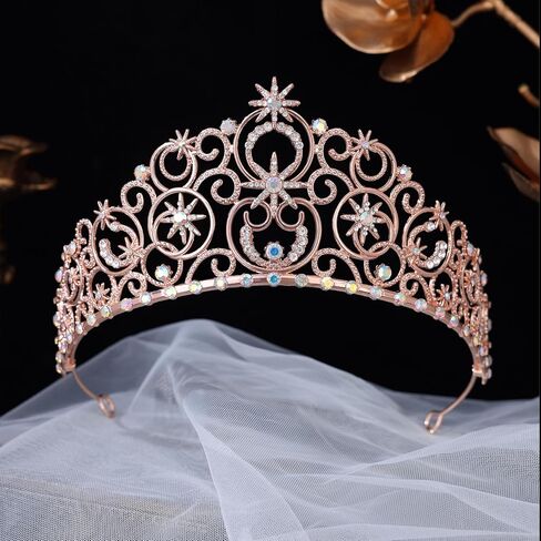 Tiaras and Crowns for Women Glinda Bubble Crown Crystal Queen Crown princess headbands for Wedding Prom Birthday Halloween Christmas Party Costume in Kuwait