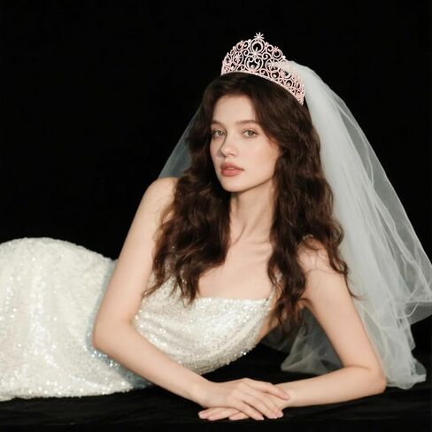 Tiaras and Crowns for Women Glinda Bubble Crown Crystal Queen Crown princess headbands for Wedding Prom Birthday Halloween Christmas Party Costume in Kuwait