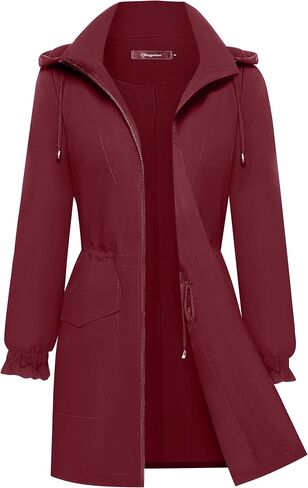 Bloggerlove Women Rain Jacket Waterproof Raincoat with Hood Lightweight Outdoor Windbreaker in Saudi Arabia