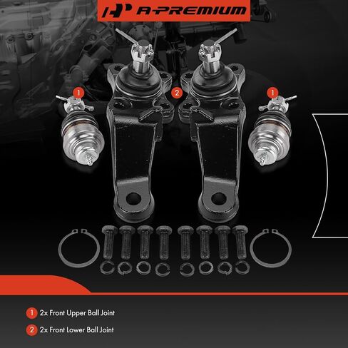 A-Premium Set of 4, Front Upper & Lower Ball Joints Kit, Compatible with Toyota Tundra 2000-2002, 4Runner 1996-2002, Sequoia 2001-2002 in Saudi Arabia