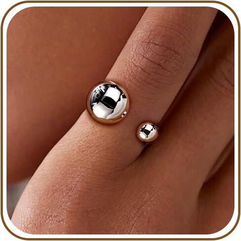 لوكا سميث قابلة للتعديل 14K حلقات مطلية بالذهب مزدوج الفرقة المفتوحة خاتم الإبهام in Kuwait