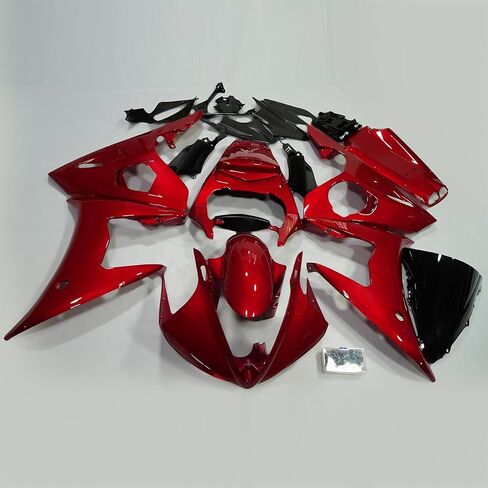 ZXMOTO دراجة نارية طقم FAIRING لعام 2005 YAMAHA YZF R6 Injection ABS Plasticwork Phoildings （Candy Red） in Saudi Arabia