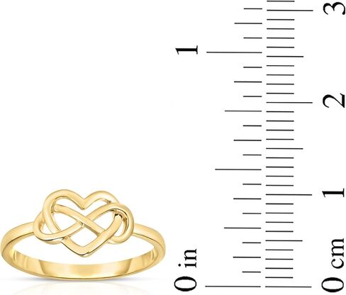 Floreo 10K Gold Gold Linfinity Heart's Ring in Saudi Arabia