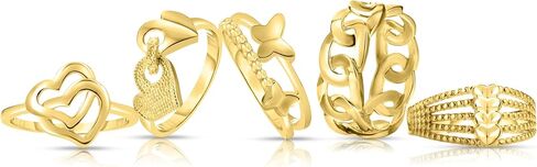Floreo 10K Gold Gold Linfinity Heart's Ring in Saudi Arabia