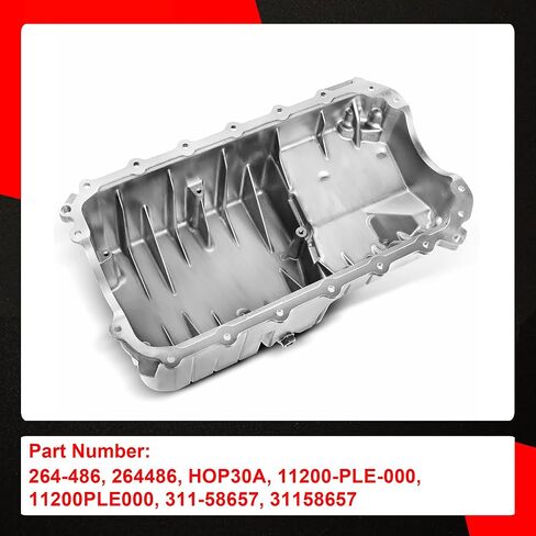 264-486 Engine Oil Pan Sump with Drain Plug Compatible with Honda Civic EX GX 2001-2005 L4 1.7L Replace 11200PLE000 in Saudi Arabia