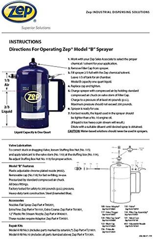 Zep Model B Switch -Duty Steel Prayer - 32 أوقية (كل) 829801 - القوة الصناعية ، بخاخ مضغوط قابل لإعادة التعبئة مع مشغل محمّل بالنابض in Saudi Arabia