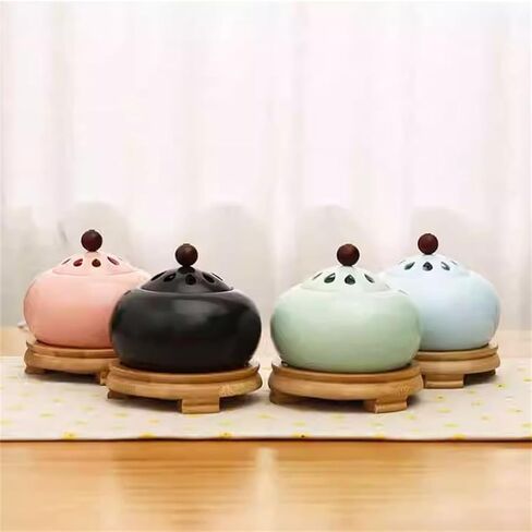 Electric Resin Burner with Timing,Ceramic Electric Incense Burner,Bakhoor Burner Censer 110 V for Home Porch,Patio,Garden,Office,Yoga, Living Room, Meditation Room (Black) in Kuwait