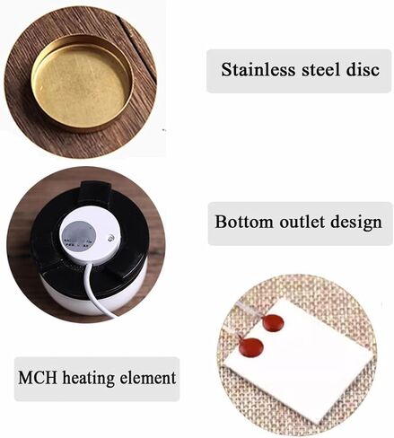 Electric Resin Burner with Timing,Ceramic Electric Incense Burner,Bakhoor Burner Censer 110 V for Home Porch,Patio,Garden,Office,Yoga, Living Room, Meditation Room (Black) in Kuwait