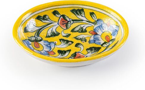 Blue Pottery Agarbatti Stand Ceramic Plate with Holes Handicrafted Designer Incense Holder Decorative Accessory for Home Office and Gifting (White and Blue Design-2) in Saudi Arabia