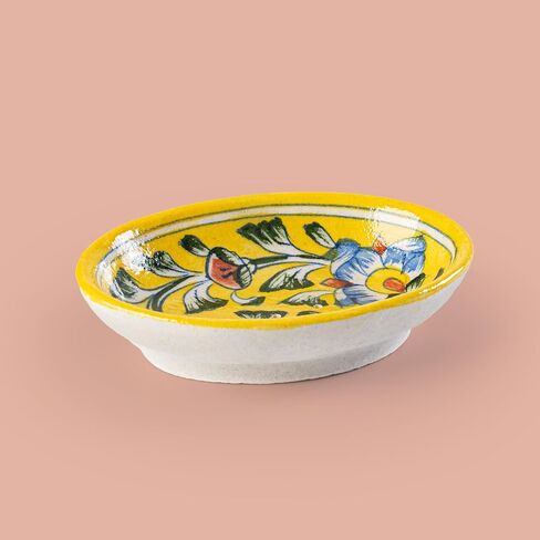 Blue Pottery Agarbatti Stand Ceramic Plate with Holes Handicrafted Designer Incense Holder Decorative Accessory for Home Office and Gifting (White and Blue Design-2) in Saudi Arabia
