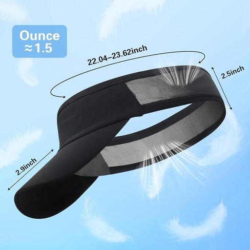 HH HOFNEN Sports Sun Visor Cooling Lightweight Stretchy Packable Running Golf Visor Hat for Men Women in Saudi Arabia