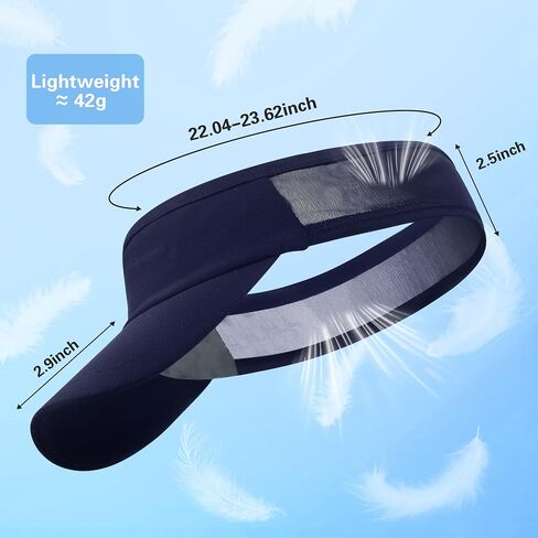 HH HOFNEN Sports Sun Visor Cooling Lightweight Stretchy Packable Running Golf Visor Hat for Men Women in Saudi Arabia