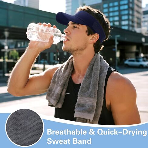 HH HOFNEN Sports Sun Visor Cooling Lightweight Stretchy Packable Running Golf Visor Hat for Men Women in Saudi Arabia