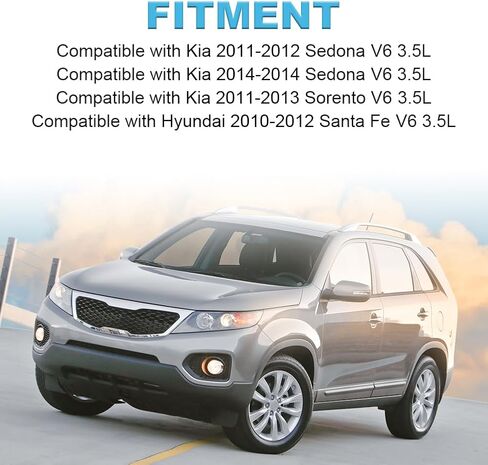 JDMON FUEL CONJECTORS متوافقة مع KIA SEDONA 2011 2012 2014 KIA Sorento 2011 2012 2013 Hyundai Santa Fe 2010 2011 2012 استبدال FJ1106 84212386 353103C400-6PCS in Saudi Arabia