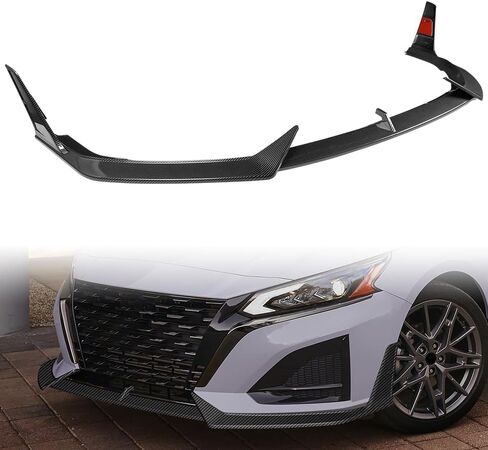 11-Piece Front Bumper Lip & Side Skirt Extensions Diffuser Compatible with 2023-2025 Nissan Altima, Front Lip Air Chin Body Kit Spoiler Splitter ABS, 2024 (Painted Carbon Fiber) in Saudi Arabia