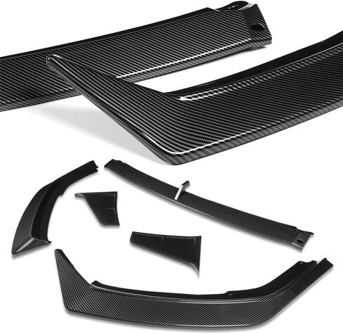 11-Piece Front Bumper Lip & Side Skirt Extensions Diffuser Compatible with 2023-2025 Nissan Altima, Front Lip Air Chin Body Kit Spoiler Splitter ABS, 2024 (Painted Carbon Fiber) in Saudi Arabia