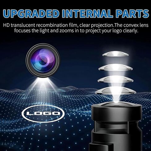 TINSKY 4 قطع شعار ضوء باب السيارة LED شعار ضوء السيارة متوافق مع الملحقات A B C E M GL GLA GLC GLE GLS Class W205 W213 W176 W166 3D Ghost Shadow Light ترقية جهاز عرض ترحيبي in Saudi Arabia