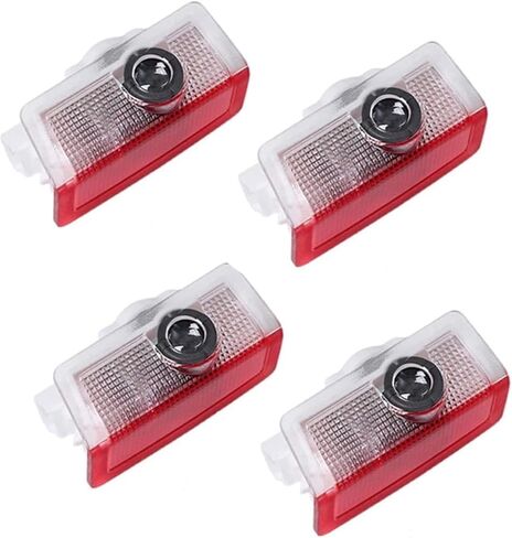TINSKY 4 قطع شعار ضوء باب السيارة LED شعار ضوء السيارة متوافق مع الملحقات A B C E M GL GLA GLC GLE GLS Class W205 W213 W176 W166 3D Ghost Shadow Light ترقية جهاز عرض ترحيبي in Kuwait