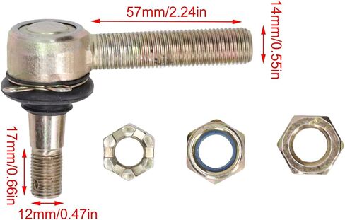 Aramox Tie Rod End Ball Joiner, 12-14Mm Ball Joint For Quad Atv in Saudi Arabia