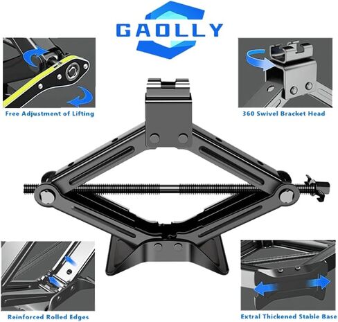 Car Jack Kit for Tesla Model Y Model 3/S/X, Scissor Jack for Car 3 Ton (6,600) lbs with Pucks/Pads, Universal Car Emergency Kit with Lug Wrench Tire Changing Kit for Car,Sedan,SUV,MPV in Saudi Arabia