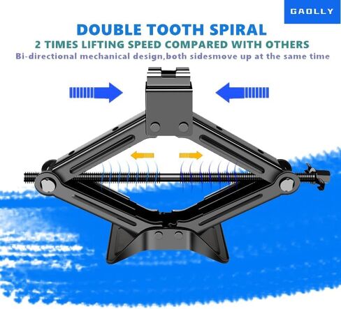 Car Jack Kit for Tesla Model Y Model 3/S/X, Scissor Jack for Car 3 Ton (6,600) lbs with Pucks/Pads, Universal Car Emergency Kit with Lug Wrench Tire Changing Kit for Car,Sedan,SUV,MPV in Saudi Arabia