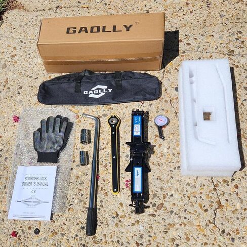 Car Jack Kit for Tesla Model Y Model 3/S/X, Scissor Jack for Car 3 Ton (6,600) lbs with Pucks/Pads, Universal Car Emergency Kit with Lug Wrench Tire Changing Kit for Car,Sedan,SUV,MPV in Saudi Arabia