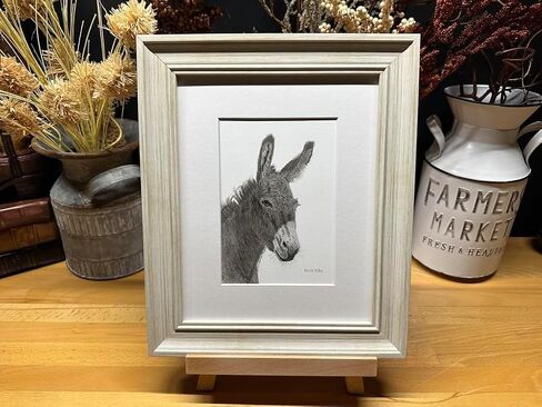Donkey Mule Nature Wildlife Graphite Pencil Art Sketch Drawing Print Picture Limited Edition ~ 'A Jenny For Your Thoughts' by David Allen (8x10 Mat & Print Only) in Saudi Arabia