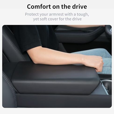 غطاء مسند الذراع Tesla Model 3 Model Y أسود، غطاء وحدة التحكم المركزية TPE غير قابل للانزلاق لـ 2016-2024 Tesla Model 3/Y الملحقات الداخلية [غير متوافق مع الطراز 3 2024] in Kuwait