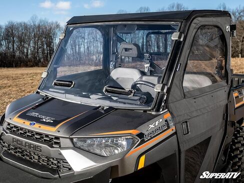 SuperATV Polaris Ranger XP 570 Scratch Resistant Vented Full Windshield | Preinstalled Bulb Seal in Saudi Arabia