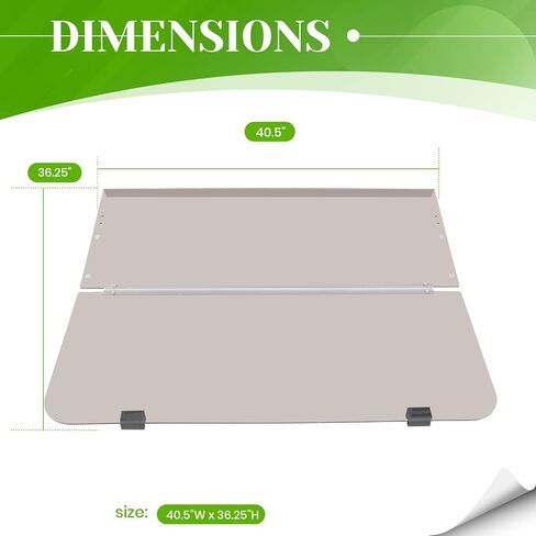 HECASA Front Windshield Compatible with 1995-2003 Yamaha G14 G16 G19 Gas and Electric Golf Cart Fold Down Clear Windscreen in Saudi Arabia