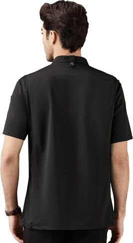 معطف Chickned Vented Coat Stretch Black Chef Stack in Kuwait