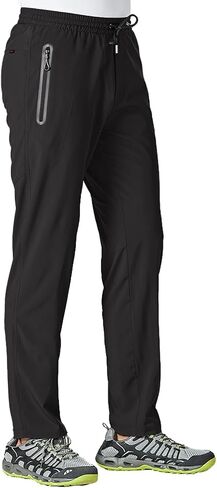 TBMPOY Men's Lightweight Hiking Travel Pants Breathable Athletic Fishing Active Joggers Zipper Pockets in Saudi Arabia